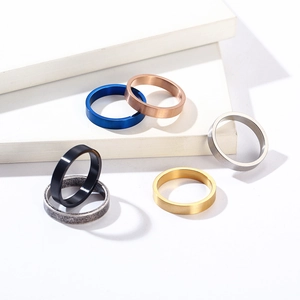 Bague en Acier Inoxydable Minimaliste Pour Hommes Femmes Finition Mate Brossée Style Industriel Simple Bijoux de Mode Non Sexistes Cadeau