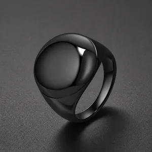 Anello a Cupola in Acciaio Inossidabile Minimalista per Uomo Donna Fascia Liscia Bombata Lucidata a Specchio Gioielli Moda Unisex