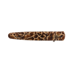 Barrette à cheveux rétro en acétate écaille de tortue avec lettrage France Handmade