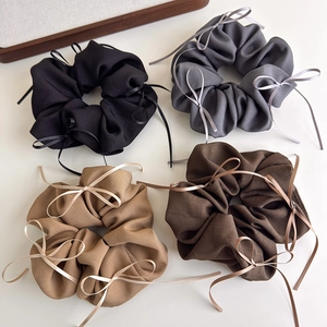 Elegantes Schleifenband Haargummi Einfarbig Gestrickte Polyester Große Haarbänder Für Damen Koreanischer Stil Haarschmuck