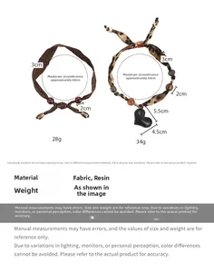 Detail specifications of leopard print bead scarf necklaces with resin heart charms