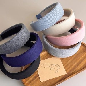 Thick knitted sponge headbands for women in assorted colors for a high-volume hair look