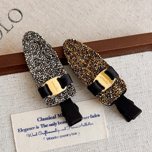 Pince à Cheveux à Bec de Canard en Strass Scintillant pour Femme Élégante Boucle Smile Épingle à Cheveux en Alliage Luxe Mode