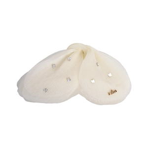 Pince à cheveux papillon en tulle élégante avec strass brillants et pendentif Love