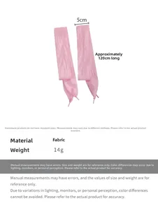 Pink chiffon ribbon shoelace detail with 5cm width and 120cm length specifications