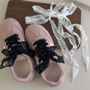 Retro Spitze Schnürsenkel Für Sneaker Damen Ausgehöhlt Floral Breit Band Schnürsenkel Süße Balletcore Stil Schuhzubehör