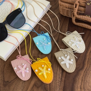 Pendentifs étoile de mer tissés colorés avec perles pour un style de vacances d'été