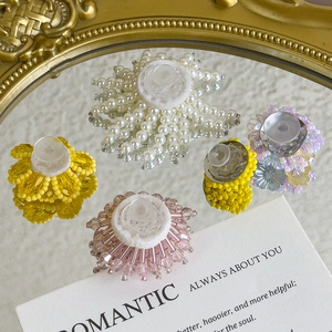 Elegant beaded crystal flower charms for DIY clog sandals and jewelry accessories