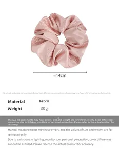 Specifiche dimensionali per elastico in raso rosa da 14 cm con motivo floreale in rilievo