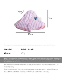 Dimensions détaillées de la pince à cheveux ours à rayures de 13 cm avec taille et poids