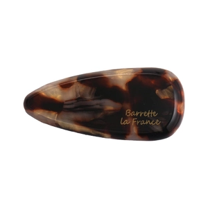 Barrette goutte en acétate motif écaille de tortue avec texte doré Barrette la France