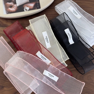Rubans élégants en organza pour cheveux en cinq couleurs dont rose et bordeaux