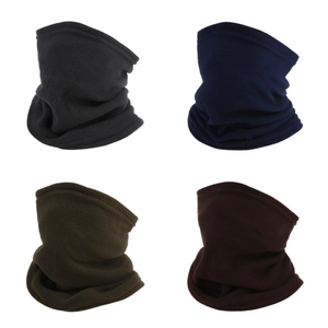 Winter Polar Fleece Neck Warmer Windproof Thermal Face Mask For Outdoor Skiing Cycling Unisex Solid Color Soft Fleece Gaiter
