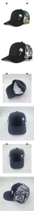 Detail view of tropical palm tree embroidery and mesh back on the fashion baseball cap