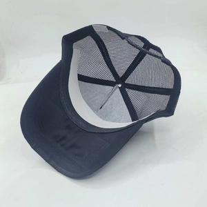 Classic black breathable mesh trucker hat for adults with 65% cotton and adjustable design