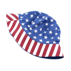Chapeau bob à la mode avec drapeau américain étoiles et rayures pour protection solaire