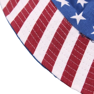 Chapeau bob réversible à bord court avec drapeau américain pour protection solaire