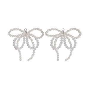 Charmants clips de chaussure en perles blanches avec fermoir argenté pour décor DIY femme