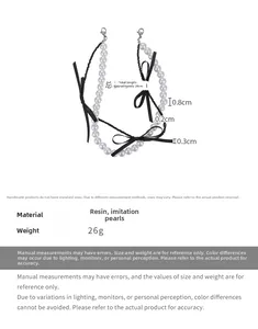 Paramètres de taille détaillés de la chaîne de chaussure perle et ruban style ballet