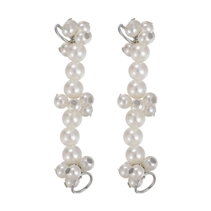 Minimalist pearl flower shoe charms and decorative lace accessories for sneakers