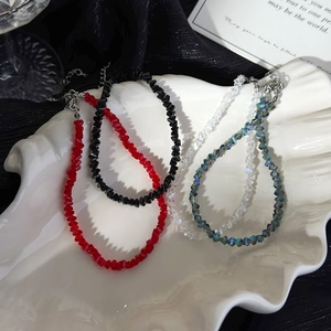 Handcrafted beaded crystal bracelets set with metal extension chain in diverse colors