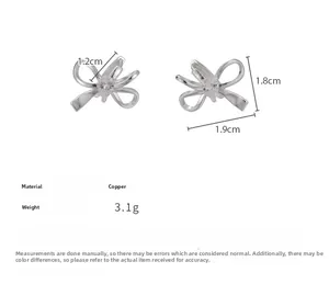 Dettagli su dimensioni e peso degli orecchini a fiocco d'argento con zircone a goccia