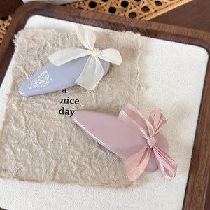 Barrettes à cheveux style ballet avec nœuds en tissu rose et violet élégants