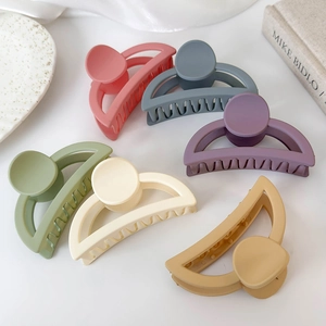 Lot de 6 grandes pinces à cheveux mates aux couleurs Morandi pour coiffure minimaliste