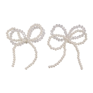 Bijoux de chaussures en perles et cristaux en forme de nœud pour baskets de mode