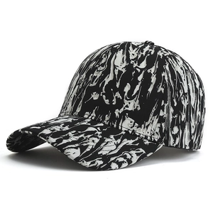 Unisex Marble Pattern Baseball Cap Streetwear Graffiti Printed Sun Protection Adjustable Hip Hop Trucker Hat For Men Women
