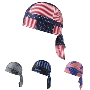 Outdoor Sun Protection Breathable Pirate Hat American Flag Stars And Stripes Doo-rag For Cycling Sports Unisex Adult Headscarf