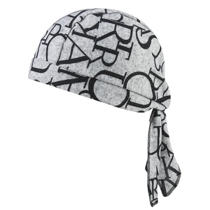 Bandana de sport gris avec imprimé lettres noires pour le running et le fitness