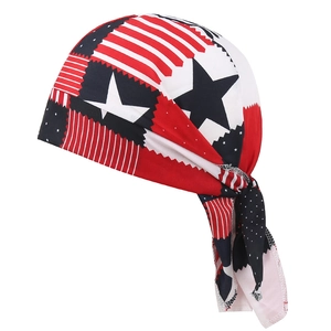 Breathable American flag pattern cycling do-rag with long ties for men and women