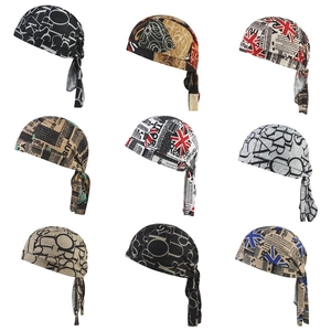 Chapeau de Pirate Bandana Polyester Respirant Extérieur Cyclisme Course Yoga Casquette Hip Hop Streetwear Imprimé Écharpe à Nouer Unisexe