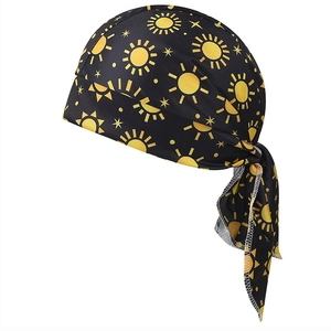 Breathable Outdoor Sports Bandana Pirate Hat Sun Moon Star Printed Quick Dry Cycling Running Headwear For Men Women
