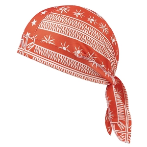 Red hip-hop bandana cap with digital star print for cycling and outdoor sports