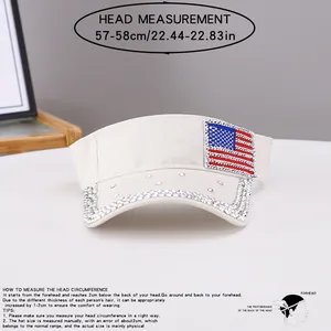 Tableau des tailles pour casquette de soleil à strass avec guide de mesure de tête