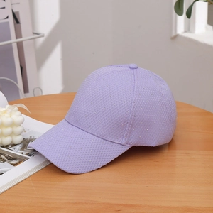 Detailed close-up of lavender mesh baseball cap with sparkling silver sequins and rhinestones