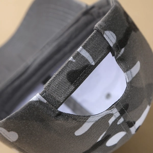 Classic camouflage baseball cap with adjustable hook and loop strap in cotton canvas