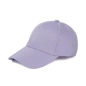 Fashionable light purple sequined baseball cap with diamond mesh texture and sun protection
