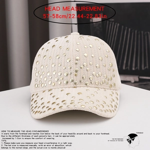 Guida dettagliata alla misurazione della testa con taglia 57-58cm per cappello beige
