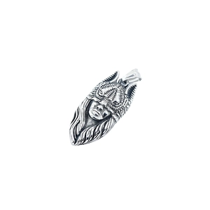 Pendentif vintage gothique masque de loup en acier titane pour homme style hip-hop