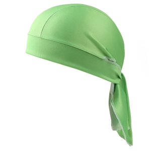 Elastisches lindgrünes Durag mit seidigem Satin-Finish und langen Bindebändern
