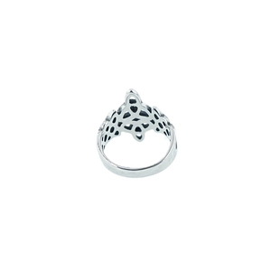 Retro Celtic knot Viking stainless steel ring with antique silver oxidized hollow finish