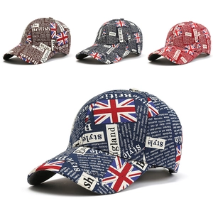 British Style Union Jack Print Baseball Cap For Men Women Casual Newspaper Pattern Sun Hat Cotton Adjustable Sports Hat