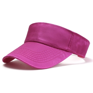 Women's rose red sun visor hat for outdoor sports and running with wide brim