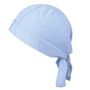 Light blue outdoor cycling pirate hat bandana cap with adjustable long ties for men and women