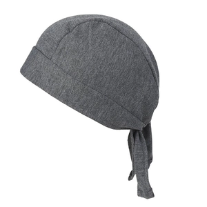 Dark grey outdoor cycling bandana cap with adjustable long ties for sports