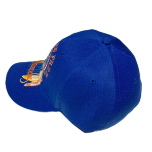 Navy blue baseball cap with eagle embroidery and Freedom text in American casual style