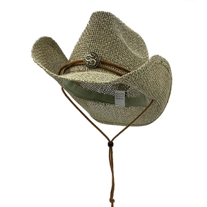 Herren Papierstroh Cowboyhut Western Breite Krempe Sommer Sonnenhut Für Outdoor Angeln Strandurlaub Mit Metallschnalle